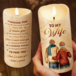 I'd Find You And I'd Choose You - Couple Personalized Custom LED Candle - Gift For Wife, Husband