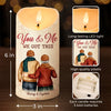I Want All Of My Last To Be With You - Couple Personalized Custom LED Candle - Gift For Husband Wife, Anniversary