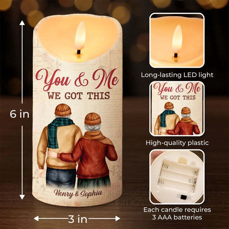 I Want All Of My Last To Be With You - Couple Personalized Custom LED Candle - Gift For Husband Wife, Anniversary