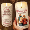 I Want All Of My Last To Be With You - Couple Personalized Custom LED Candle - Gift For Husband Wife, Anniversary