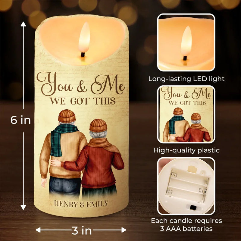 My Favorite Place In All The World Is Next To You - Couple Personalized Custom LED Candle - Gift For Husband Wife, Anniversary
