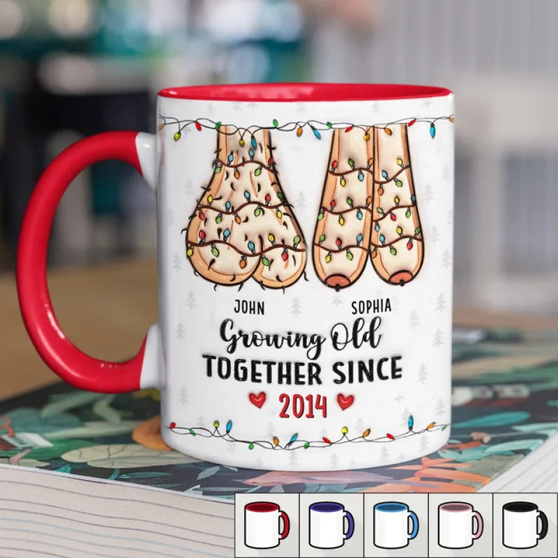 Let's Be Weird And Wonderful Together -  Couple Personalized Custom 3D Inflated Effect Printed Accent Mug - Gift For Husband Wife, Anniversary