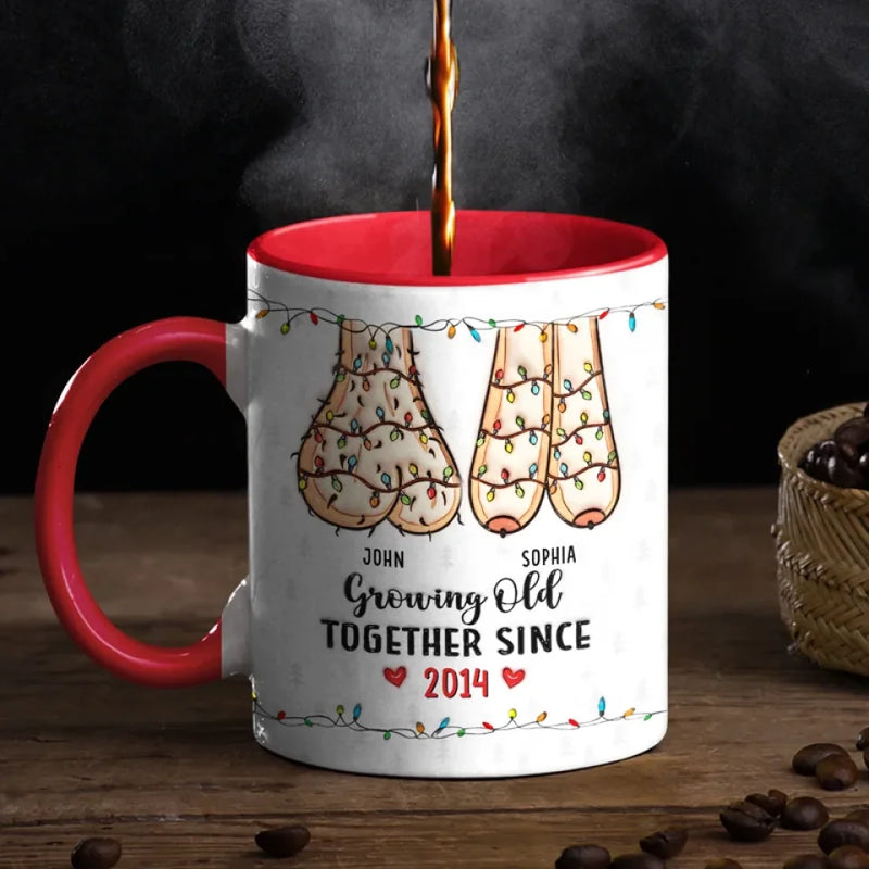 Let's Be Weird And Wonderful Together -  Couple Personalized Custom 3D Inflated Effect Printed Accent Mug - Gift For Husband Wife, Anniversary
