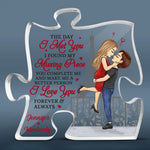 You Will Forever Be My Always - Couple Personalized Custom Puzzle Shaped Acrylic Plaque - Gift For Couple, Husband, Wife