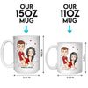 Our Hearts Speak The Same Language - Couple Personalized Custom Mug - Gift For Husband Wife, Anniversary