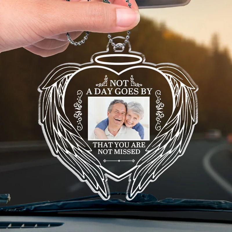 Custom Photo Your Light Will Shine On - Memorial Personalized Custom Car Ornament - Acrylic Custom Shaped - Sympathy Gift For Family Members