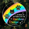 Souvenir de notre ami bien-aimé - Ornement commémoratif personnalisé - Forme personnalisée en acrylique - Cadeau de condoléances pour les propriétaires d'animaux et les amoureux des animaux