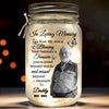 Custom Photo Loved Deeply, Missed Dearly - Memorial Personalized Custom Mason Jar Light - Sympathy Gift For Family Members