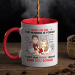 I'm Naughty But You Like It - Couple Personalized Custom Accent Mug - Gift For Husband Wife, Anniversary