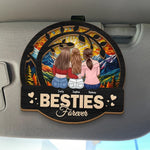 Crazy Friends, Amazing Memories - Bestie Personalized Custom Car Visor Clip - Gift For Best Friends, BFF, Sisters