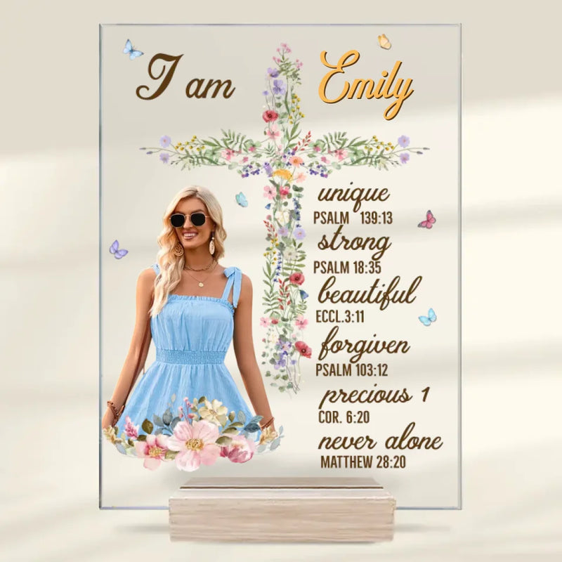 Custom Photo I Am Worthy Of Love And Respect Self-Love Affirmations - Friend Personalized Custom Rectangle Shaped Acrylic Plaque - Gift For Best Friends, Family Members, Coworkers, Yourself