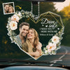 Custom Photo Drive Safe, My Heart Rides With You - Couple Personalized Custom Car Ornament - Acrylic Custom Shaped - Gift For Husband Wife, Anniversary