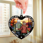 Custom Name & Date Couple Keepsake - Personalized Suncatcher Ornament