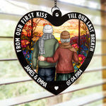 Custom Name & Date Couple Keepsake - Personalized Suncatcher Ornament