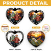 God Blessed The Broken Road - Couple Personalized Window Hanging Suncatcher Ornament - Gift For Husband Wife, Anniversary