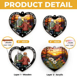 Custom Name & Date Couple Keepsake - Personalized Suncatcher Ornament
