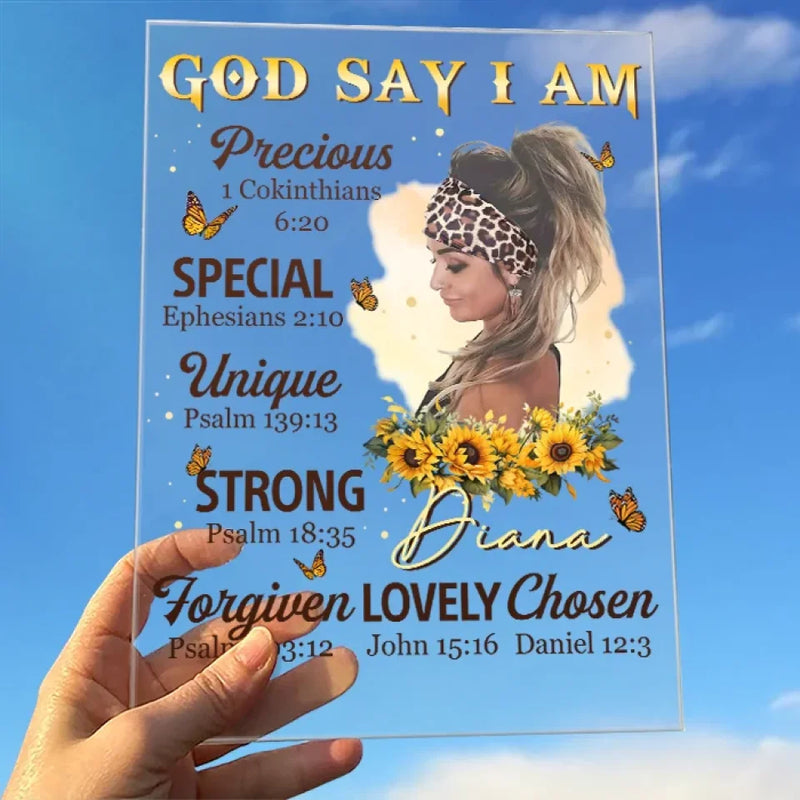 Custom Photo I Am Worthy Of My Dreams Self-Love Affirmations - Friend Personalized Custom Rectangle Shaped Acrylic Plaque - Gift For Best Friends, Family Members, Coworkers, Yourself