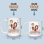 With You, My Heart Is Full - Couple Personalized Custom Mug - Gift For Husband Wife, Anniversary