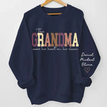 Mama’s Heart Leads The Way - Family Personalized Custom Unisex Sweatshirt, Hoodie With Design On Sleeve - Gift For Mom, Grandma