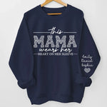 Carrying Love In Every Gesture - Family Personalized Custom Unisex Sweatshirt, Hoodie With Design On Sleeve - Gift For Mom, Grandma
