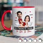 Custom Photo We're The Perfect Match - Couple Personalized Custom Accent Mug - Gift For Husband Wife, Anniversary