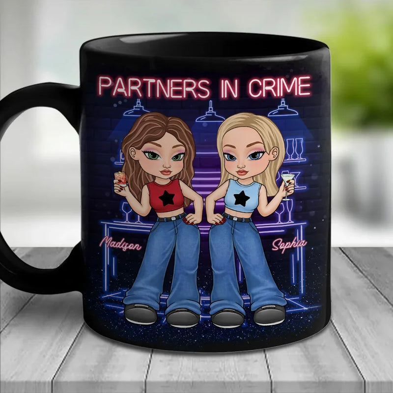 Forever Your Ride Or Die - Bestie Personalized Custom Black Mug - Gift For Best Friends, BFF, Sisters