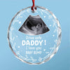 Custom Photo Keep Calm And Drive On - Family Personalized Custom Round Glass Ornament Car Hanger - Gift For Family Members
