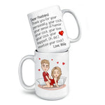 In Your Arms Is Where I Belong - Couple Personalized Custom Mug - Gift For Husband Wife, Anniversary