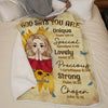 God Says You Are Precious Self-Love Affirmations - Friend Personalized Custom Blanket - Gift For Best Friends, Family Members, Coworkers, Yourself