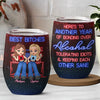 Partners In Adventure - Bestie Personalized Custom Wine Tumbler - Gift For Best Friends, BFF, Sisters