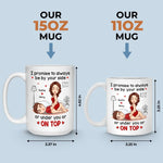 I Promise To Always Be By Your Side - Couple Personalized Custom Mug - Gift For Husband Wife, Anniversary