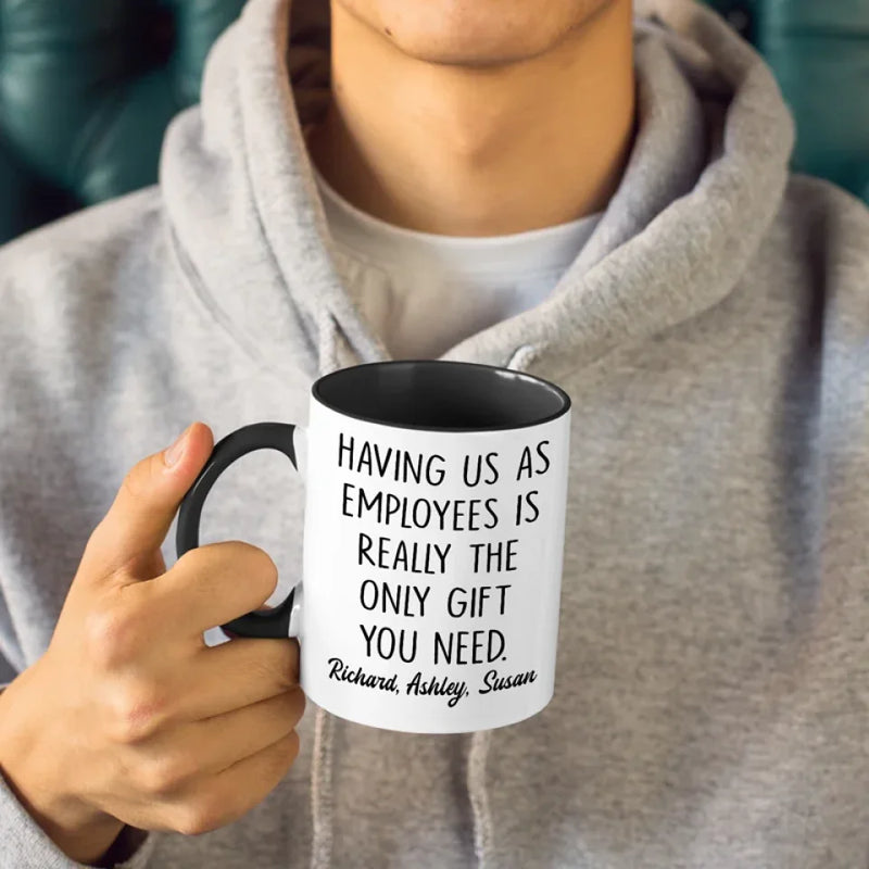 We're All In This Together - Coworker Personalized Custom Accent Mug - Gift For Coworkers, Work Friends, Colleagues