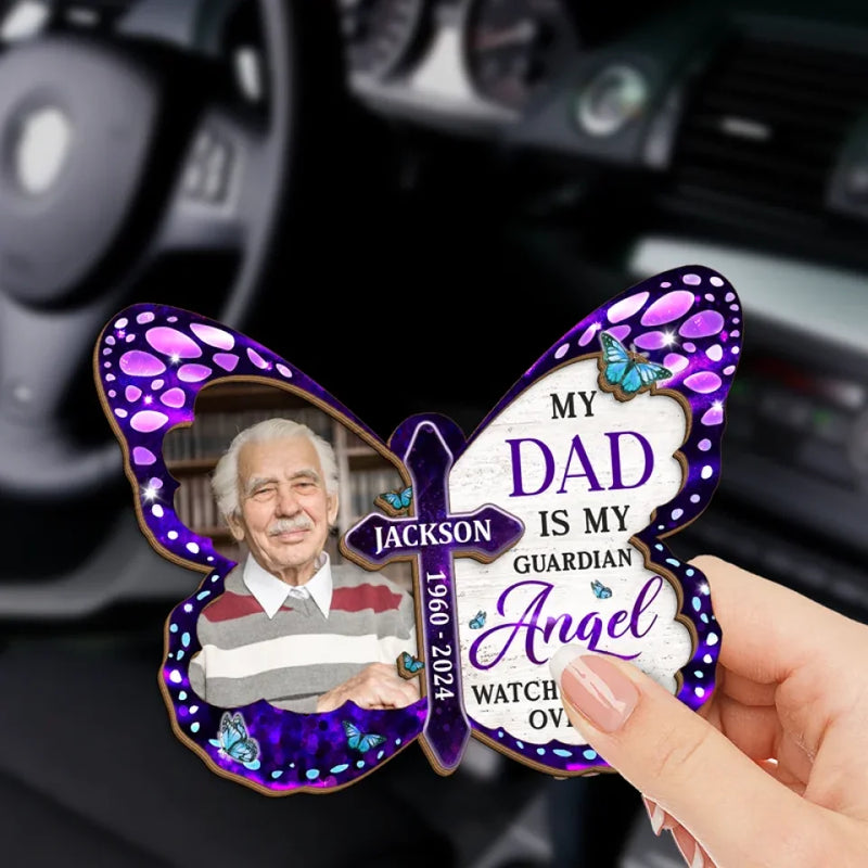 Custom Photo You’ll Always Be Our Guiding Star - Memorial Personalized Custom Car Visor Clip - Sympathy Gift For Family Members