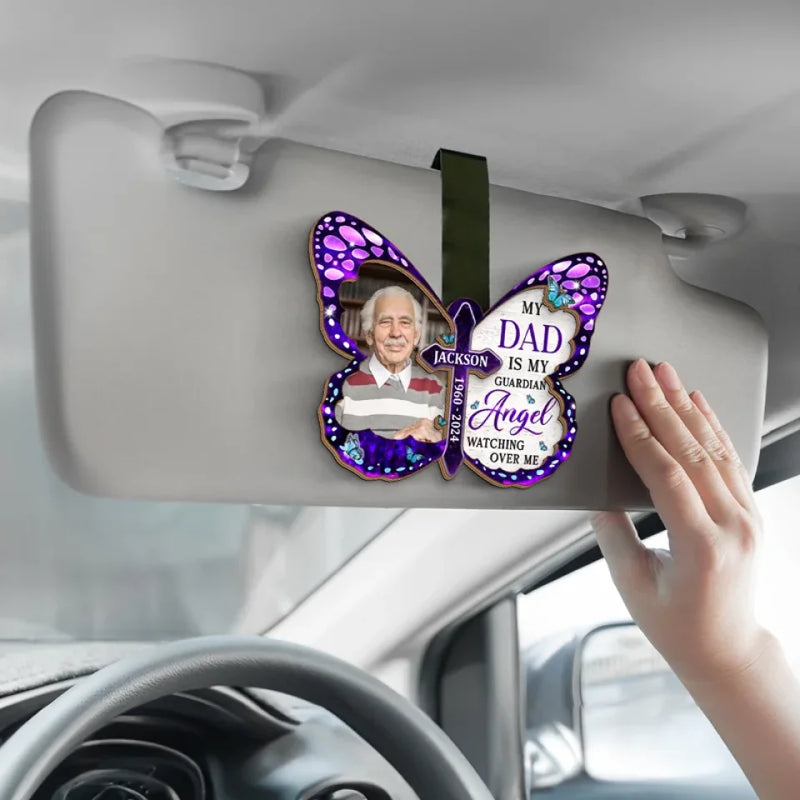 Custom Photo You’ll Always Be Our Guiding Star - Memorial Personalized Custom Car Visor Clip - Sympathy Gift For Family Members