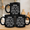 All Smiles With My Work Buddies - Coworker Personalized Custom Black Mug - Gift For Coworkers, Work Friends, Colleagues