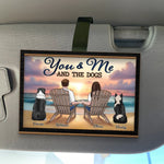 Home Is Wherever I’m With You And Our Furry Friend - Dog & Cat Personalized Custom Car Visor Clip - Gift For Couples, Pet Owners, Pet Lovers