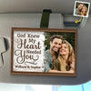 Custom Photo With You, I Am Whole - Couple Personalized Custom Car Visor Clip - Gift For Husband Wife, Anniversary