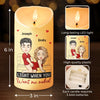 You Make My Heart Race And My Mind Wander - Couple Personalized Custom LED Candle - Gift For Husband Wife, Anniversary