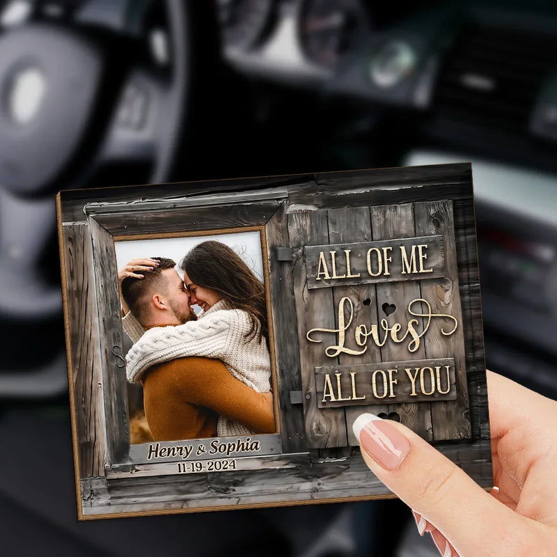 Custom Photo I Love You With All Of Me - Couple Personalized Custom Car Visor Clip - Gift For Husband Wife, Anniversary