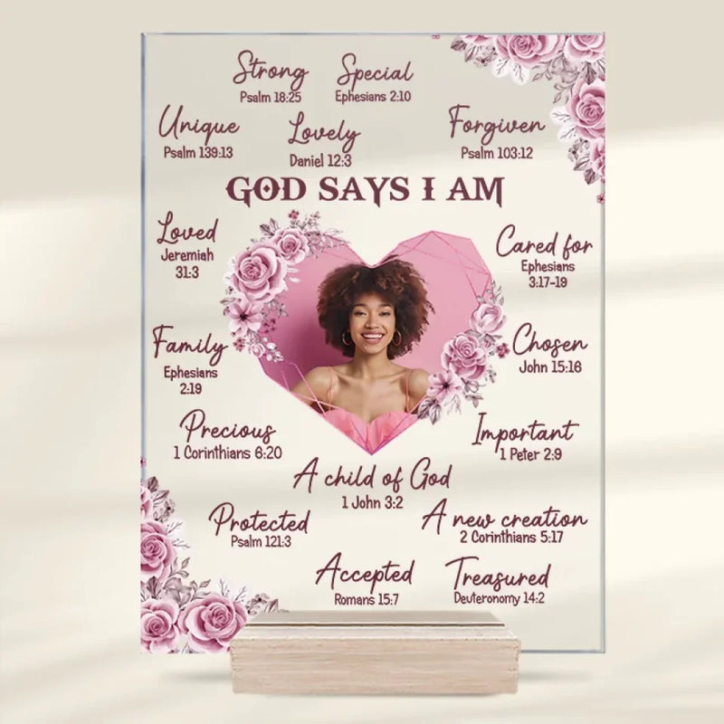 Custom Photo A New Creation Of God Self-Love - Affirmation Personalized Custom Rectangle Shaped Acrylic Plaque - Gift For Yourself