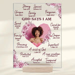 Custom Photo A New Creation Of God Self-Love - Affirmation Personalized Custom Rectangle Shaped Acrylic Plaque - Gift For Yourself