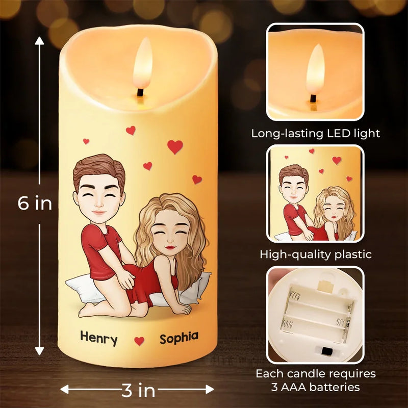 I Promise To Always Be By Your Side - Couple Personalized Custom LED Candle - Gift For Husband Wife, Anniversary