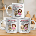 A Daughter Is A Reflection Of Her Mother’s Love - Family Personalized Custom Mug - Gift For Mom, Daughter