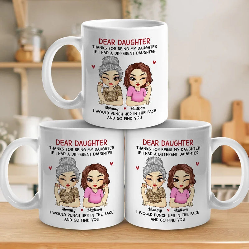 A Daughter Is A Reflection Of Her Mother’s Love - Family Personalized Custom Mug - Gift For Mom, Daughter