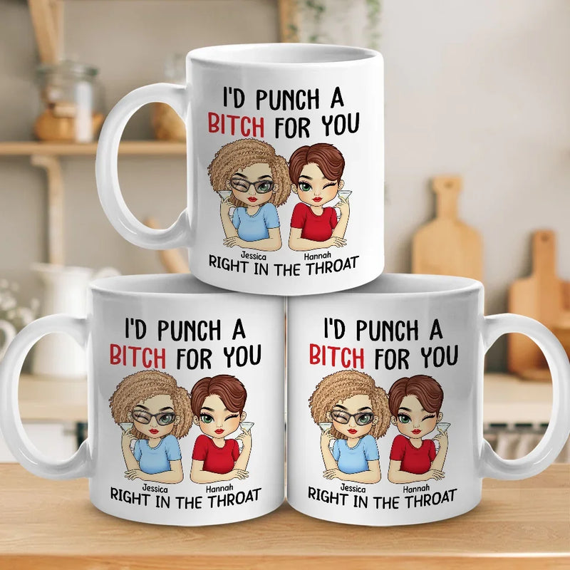 In The Sweetness Of Friendship Let There Be Laughter - Bestie Personalized Custom Mug - Gift For Best Friends, BFF, Sisters