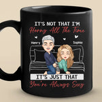 All My Naughty Thoughts Involve Me & You - Couple Personalized Custom Black Mug - Gift For Husband Wife, Anniversary