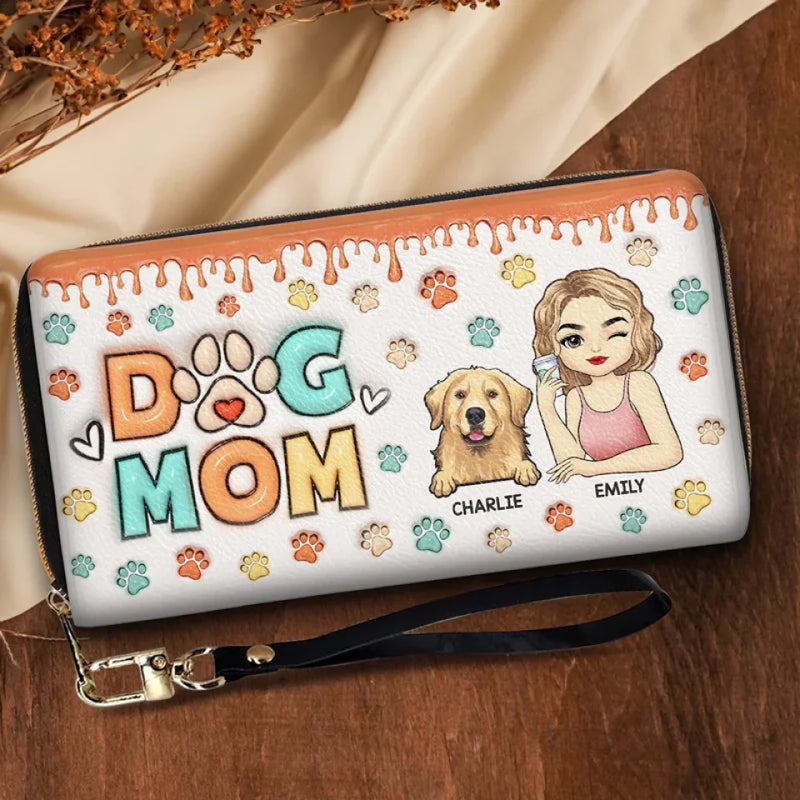 Life Is Better With A Loyal Companion - Dog & Cat Personalized Custom 3D Inflated Effect Printed Leather Long Wallet -  Gift For Pet Owners, Pet Lovers