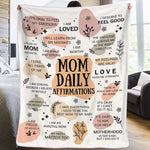 Mom Daily Affirmations Gifts for Mothers - Inspirational Blanket