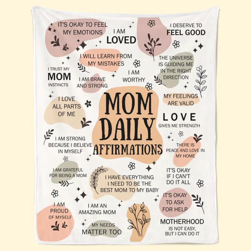 I Love All Parts Of Me - Affirmation Personalized Custom Blanket - Gift For Mom, Family Members, Yourself