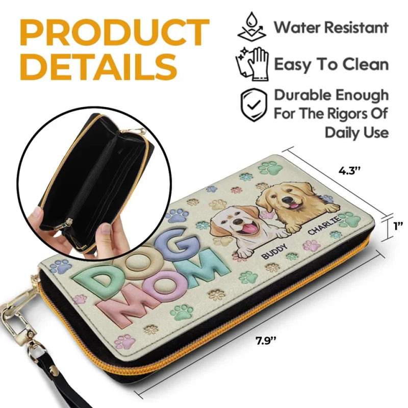 Paws And Love Make Everything Better - Dog & Cat Personalized Custom 3D Inflated Effect Printed Leather Long Wallet -  Gift For Pet Owners, Pet Lovers